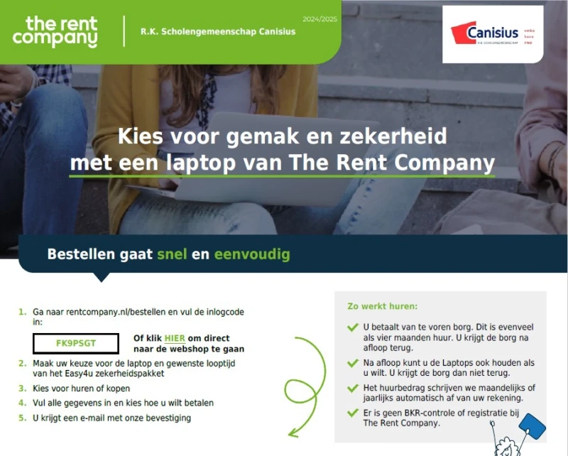 Bestellen laptop bij The Rent Company